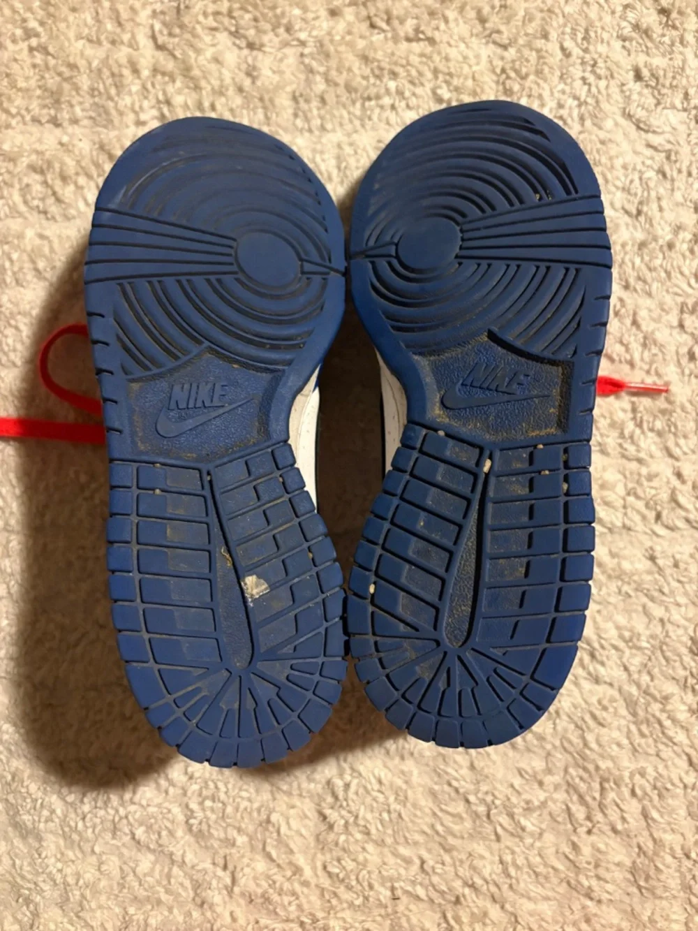 Size 7 Red and Blue Nike Dunk Lows